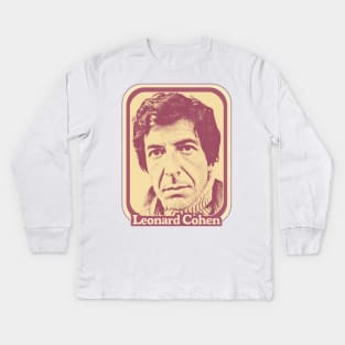 Leonard Cohen // Original Retro Fan Art Design Kids Long Sleeve T-Shirt